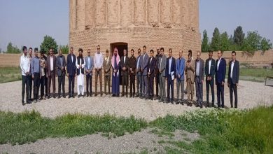 بازدید سرکنسولگری‌های ۳ کشور خارجی از برج تاریخی رادکان شهرستان چناران