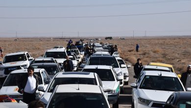 کاروان بزرگ خودروها در مسیر تهران تا متین‌آباد به راه می‌افتد
